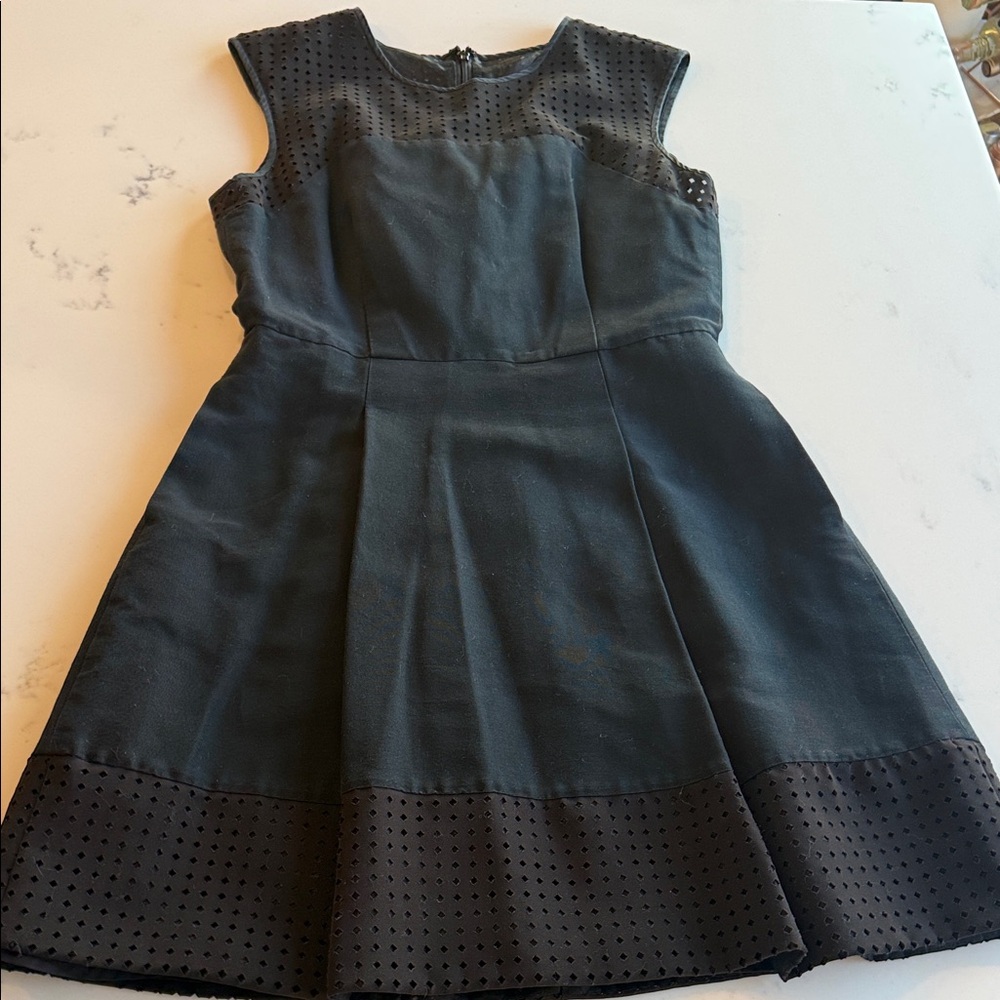 J. Crew Black Diamond Eyelet Mini Dress